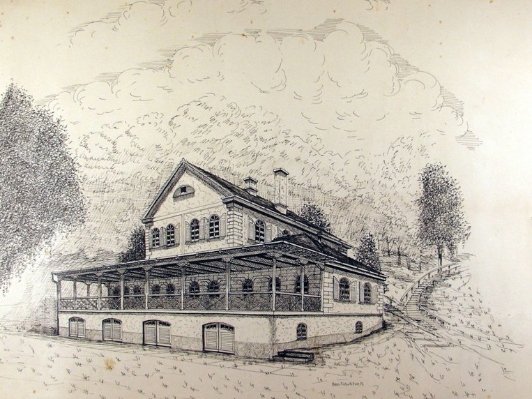 Stechl-Keller, Zeichnung 1917