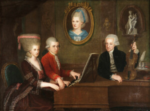 Großes Familienbild der Mozarts, Ölgemälde, früher J. N. della Croce zugeschrieben, Salzburg, 1780/1781 © Internationale Stiftung Mozarteum (ISM), Salzburg.