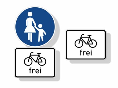 Schilder nicht benutzungspflichtige Radwege