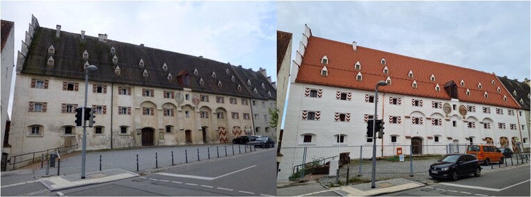 Vorher-Nachher-Vergleich, Foto Architekturbüro Rieger-Lohmann
