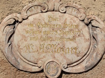 Mozart Gedenkschild