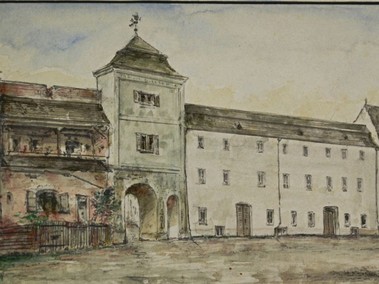 Traenktor, 1830, Aquarell, Max Treleano; Museum Wasserburg