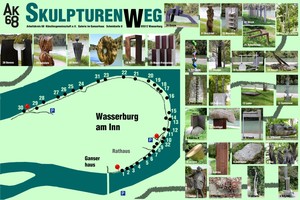 Plan des Skulpturenwegs