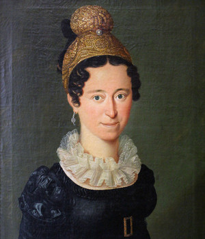 Katharina Buchauer mit Goldhaube